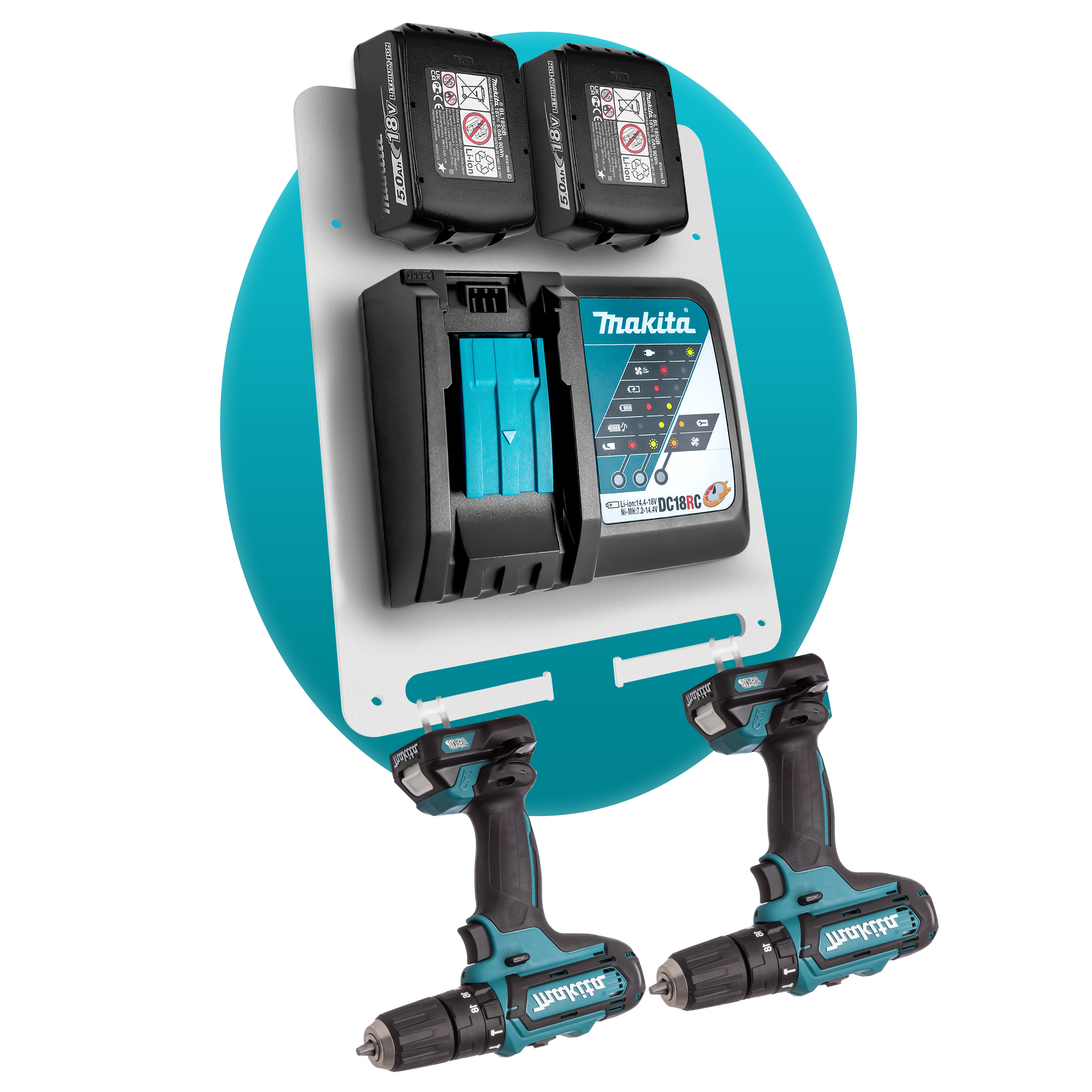 Wandhalterung für Makita Akkus & Ladegeräte
