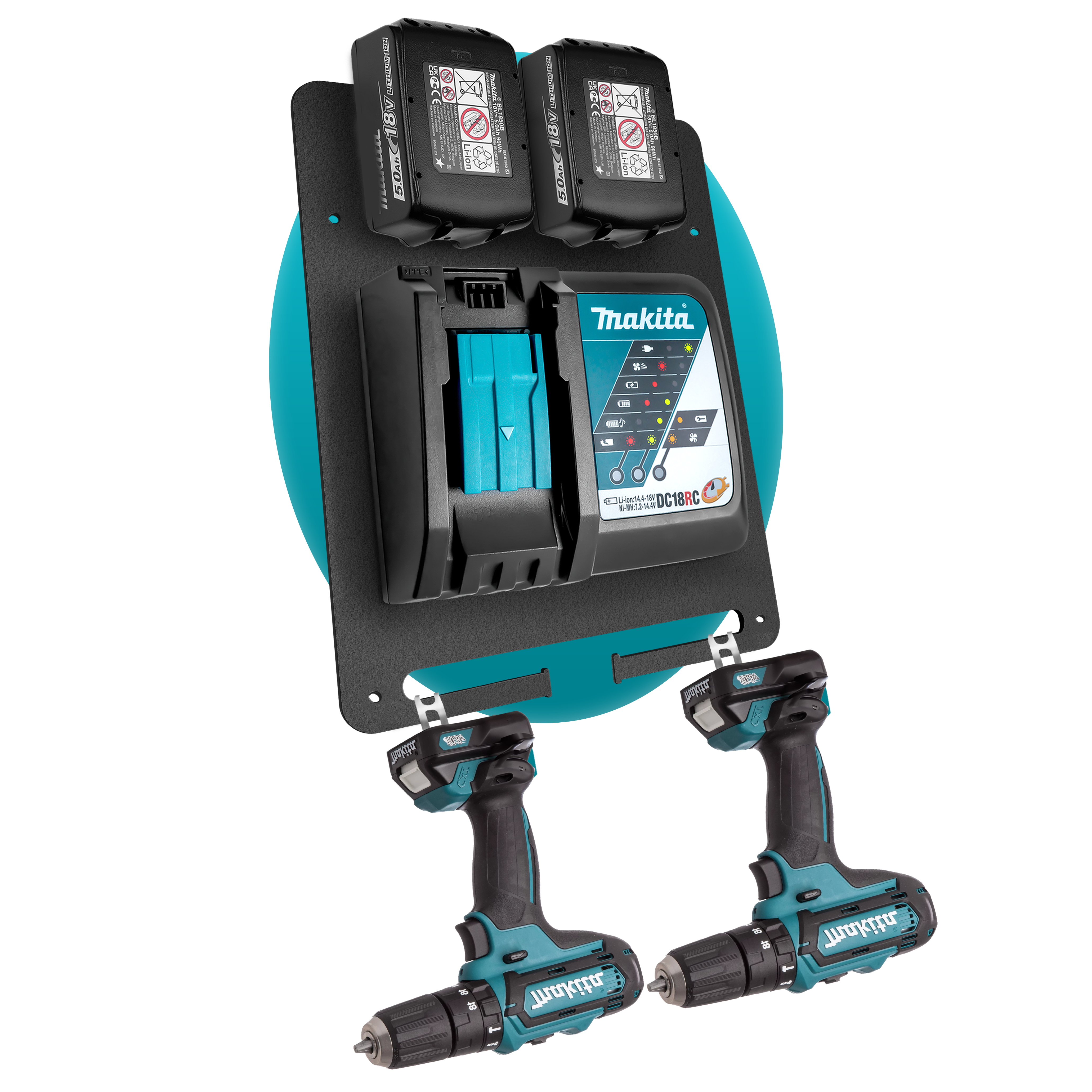 Wandhalterung für Makita Akkus & Ladegeräte