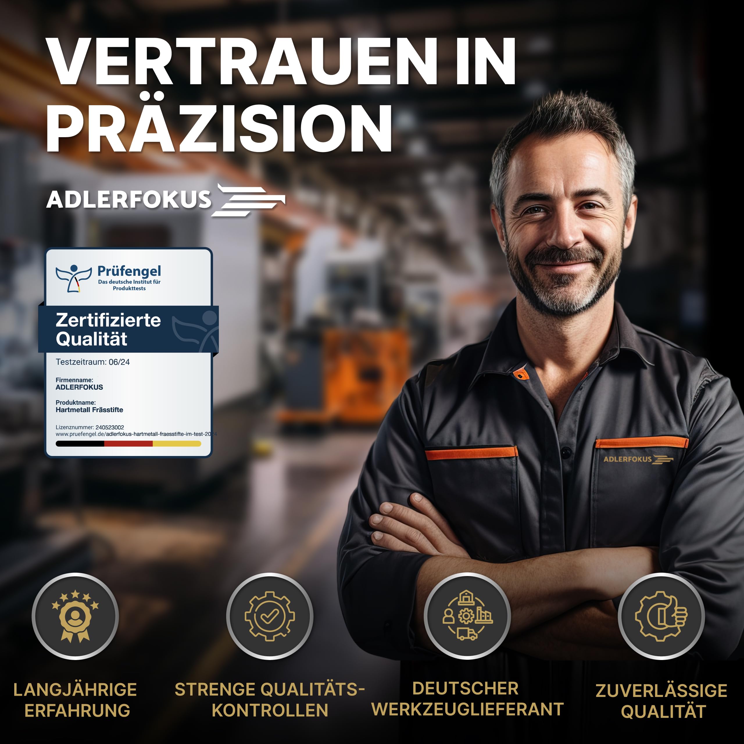 Hartmetall Frässtifte Set (6 Stück) mit 6mm Kopf und 3mm Schaft