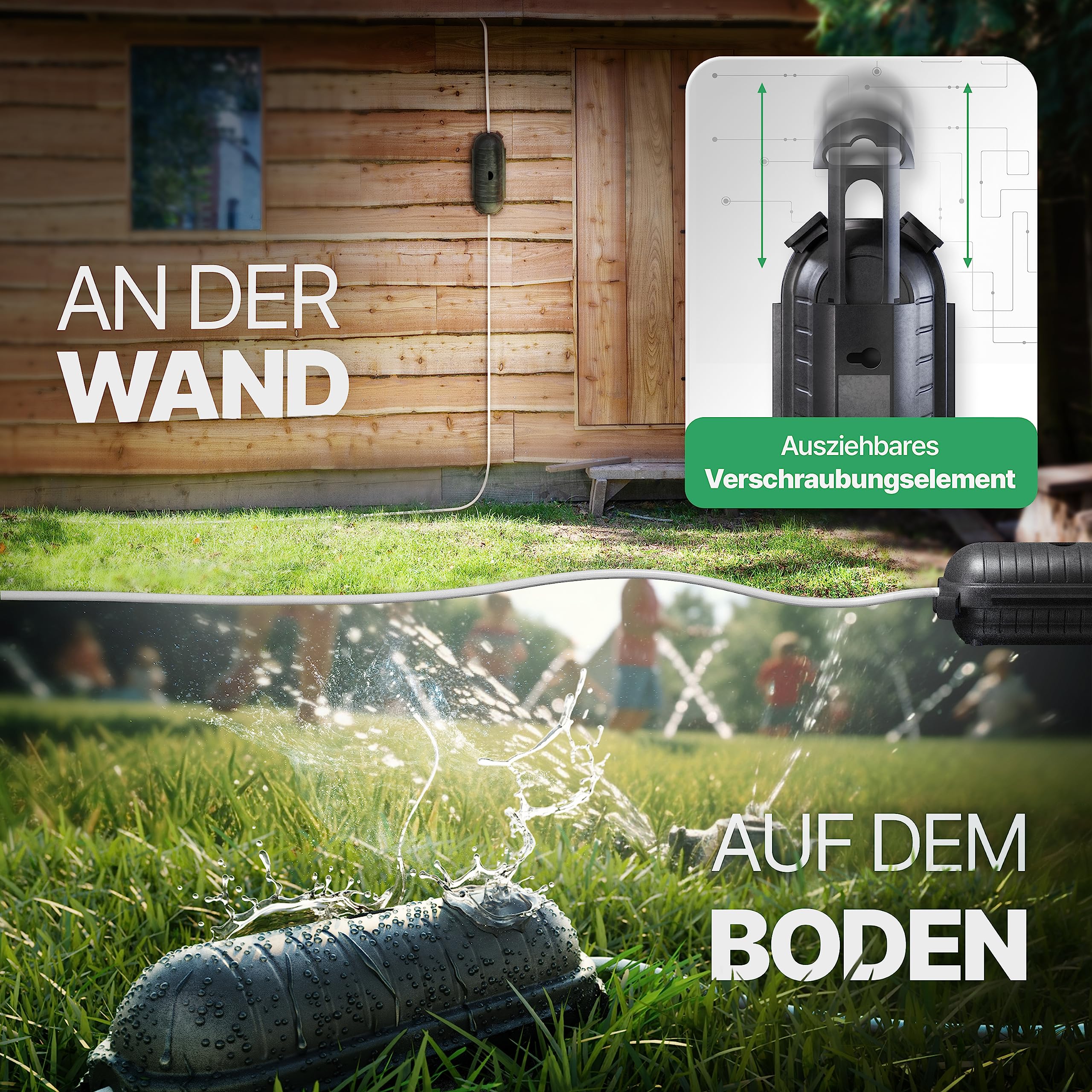 Wetterfeste Kabelbox (IP44) für Steckverbindungen