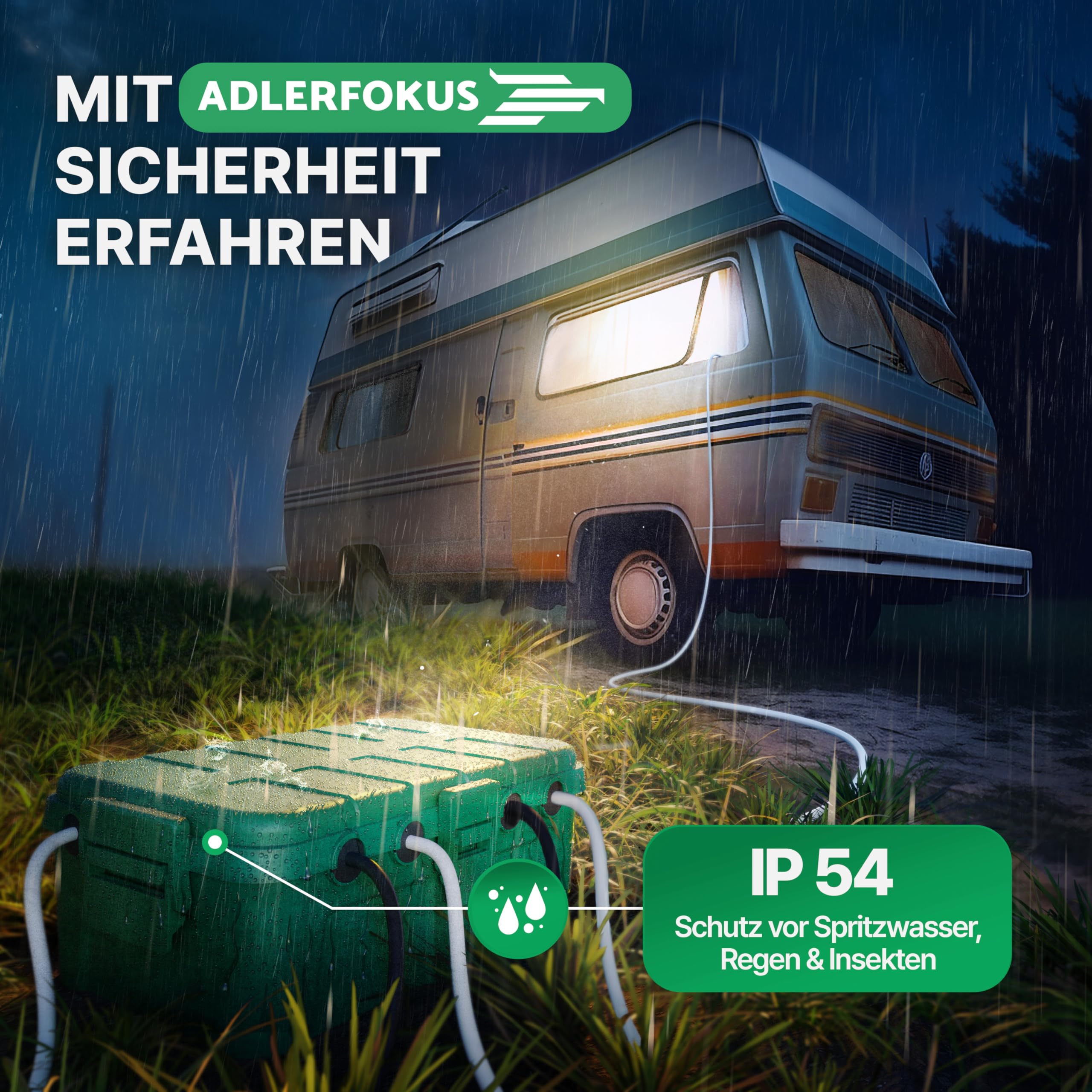 Wetterfeste Kabelbox (IP54) mit 6 Kabeleingängen