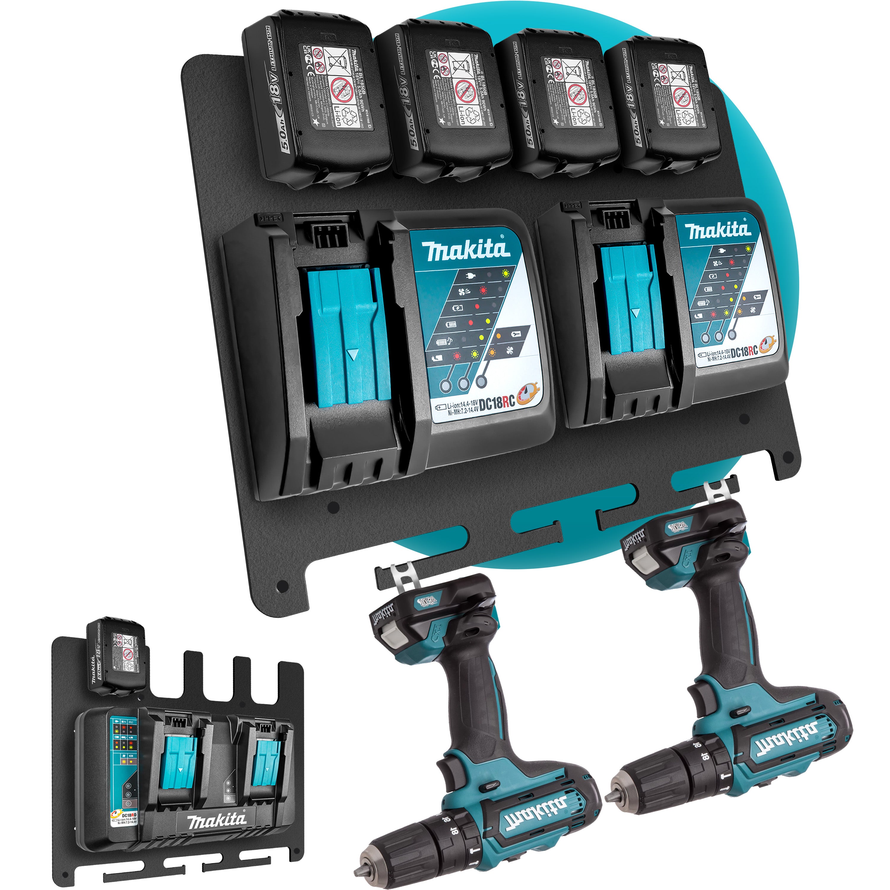 Wandhalterung für Makita Akkus & Ladegeräte