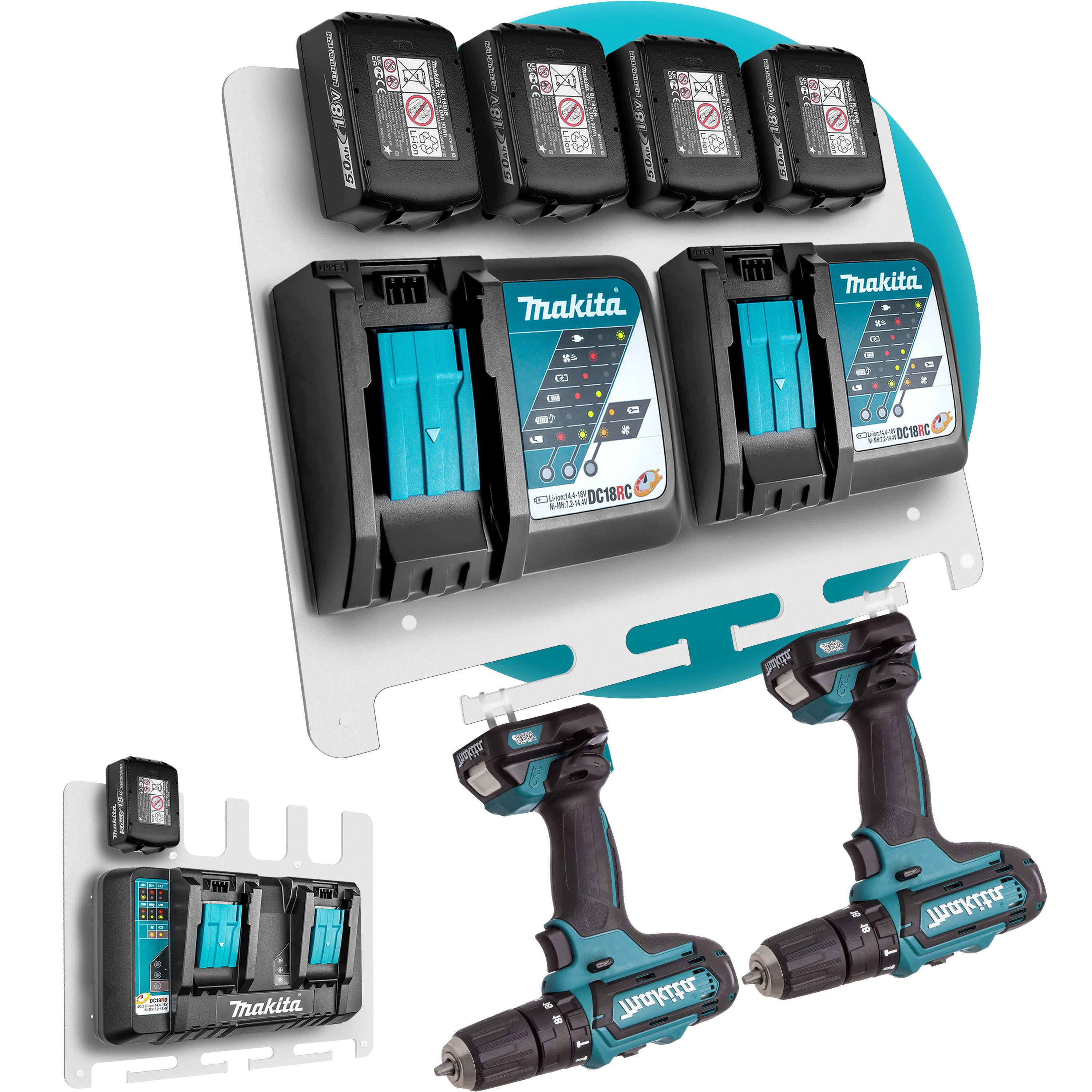 Wandhalterung für Makita Akkus & Ladegeräte