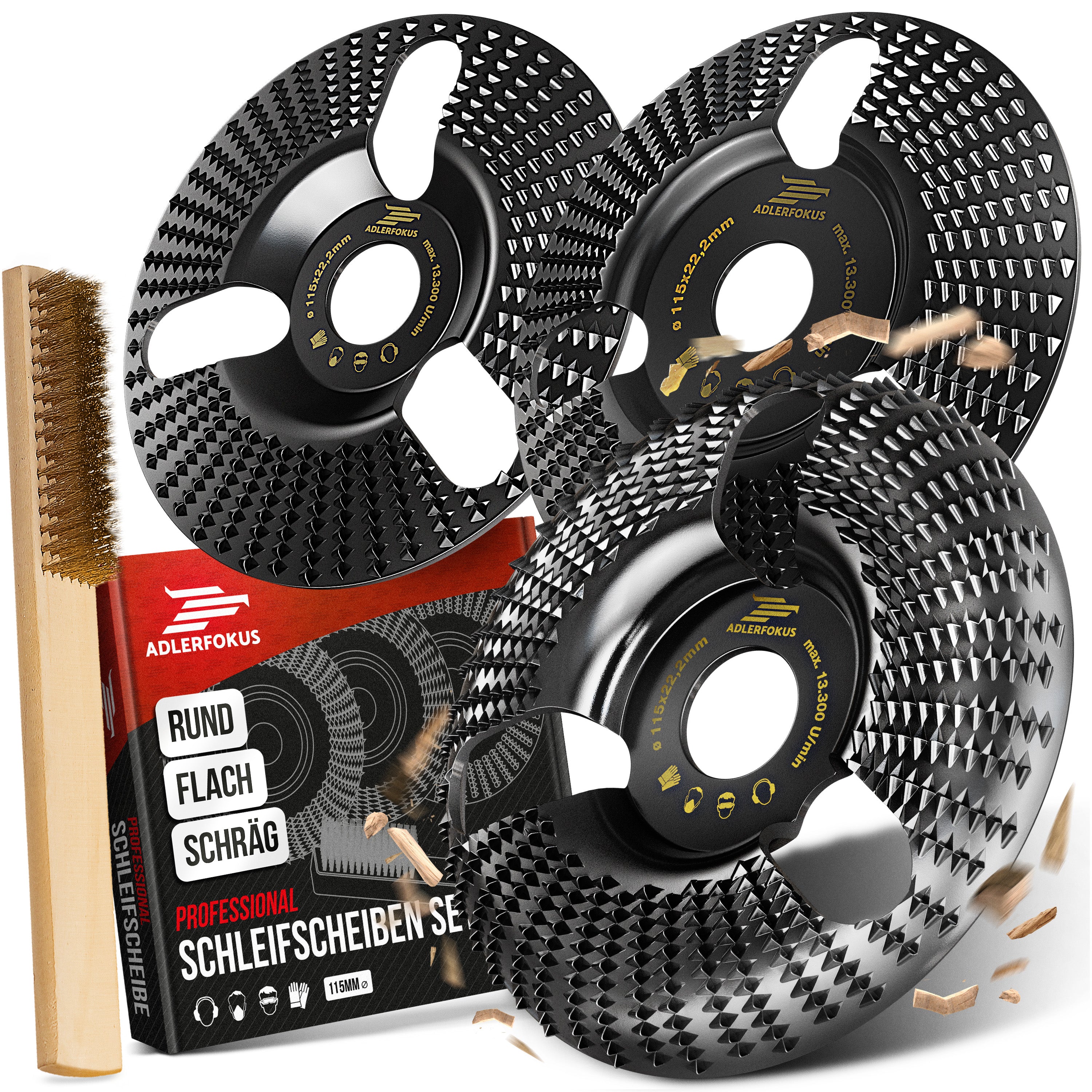 Holz Raspelscheiben Set für Winkelschleifer
