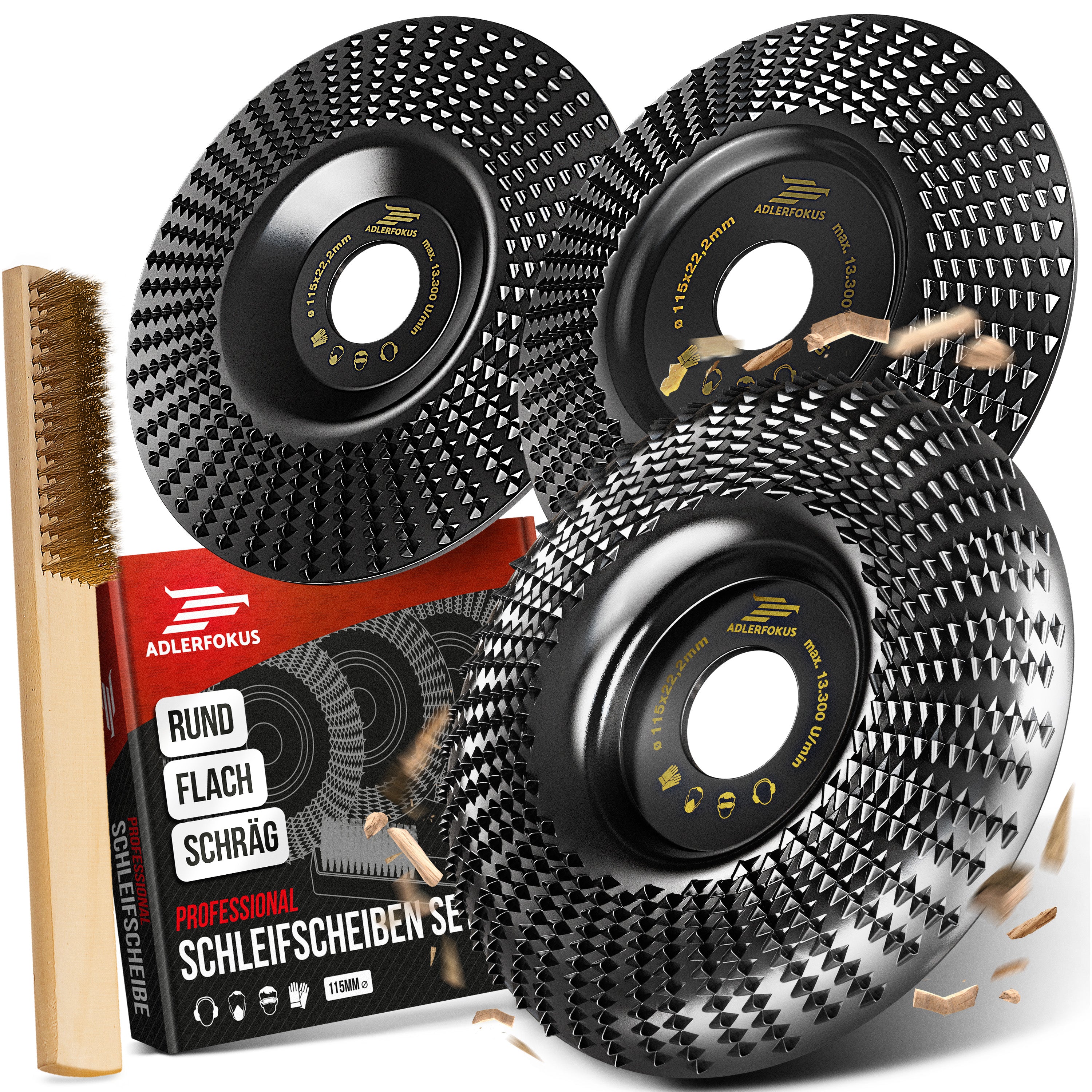Holz Raspelscheiben Set für Winkelschleifer
