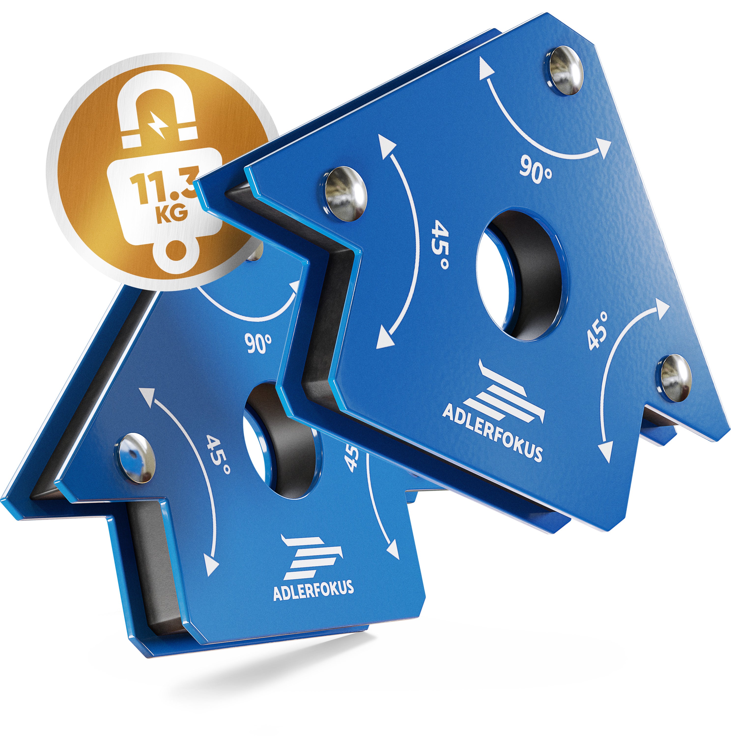 Schweißmagnet Set (2 Stück) mit bis 11kg / 22kg / 45kg Haftkraft