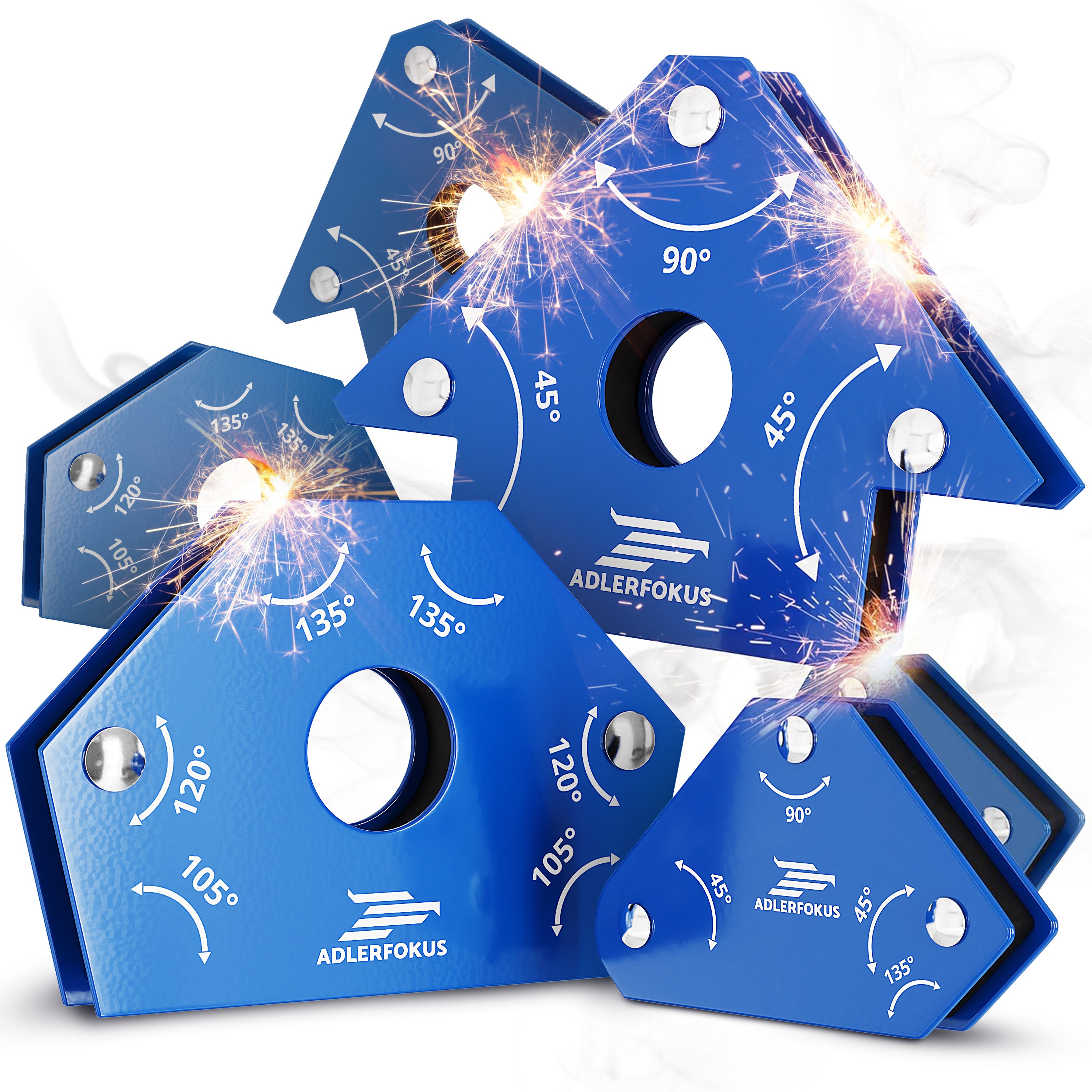 Schweißmagnet Set (6 Stück) mit bis zu 11,3 KG Haftkraft