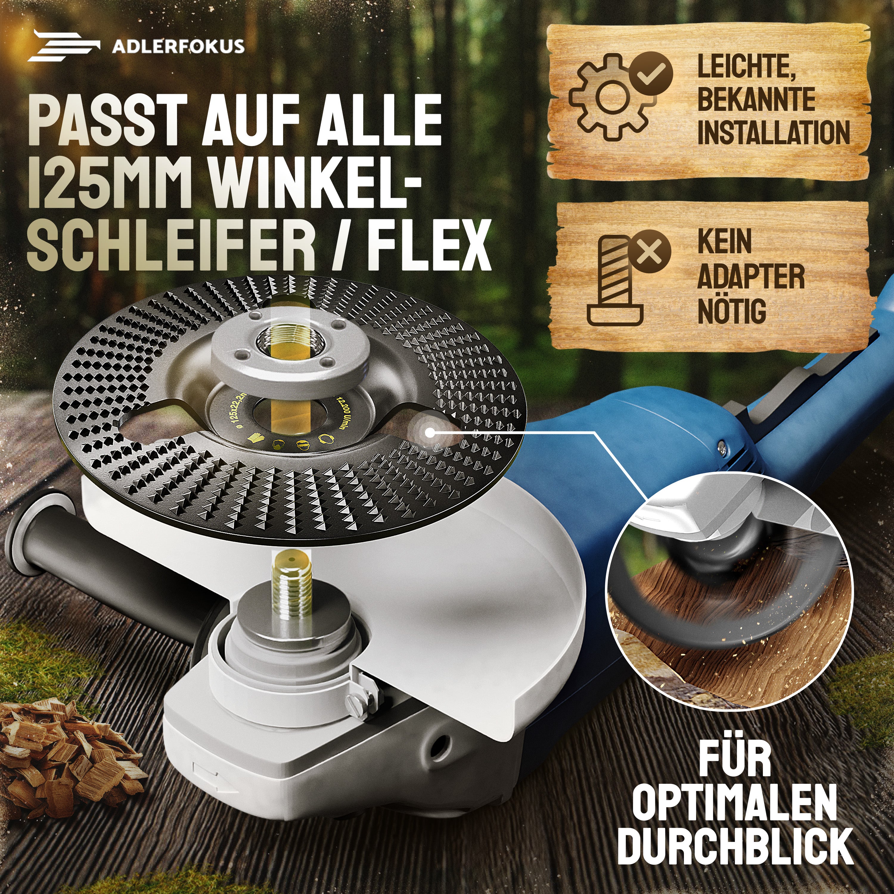 Holz Raspelscheibe für Winkelschleifer