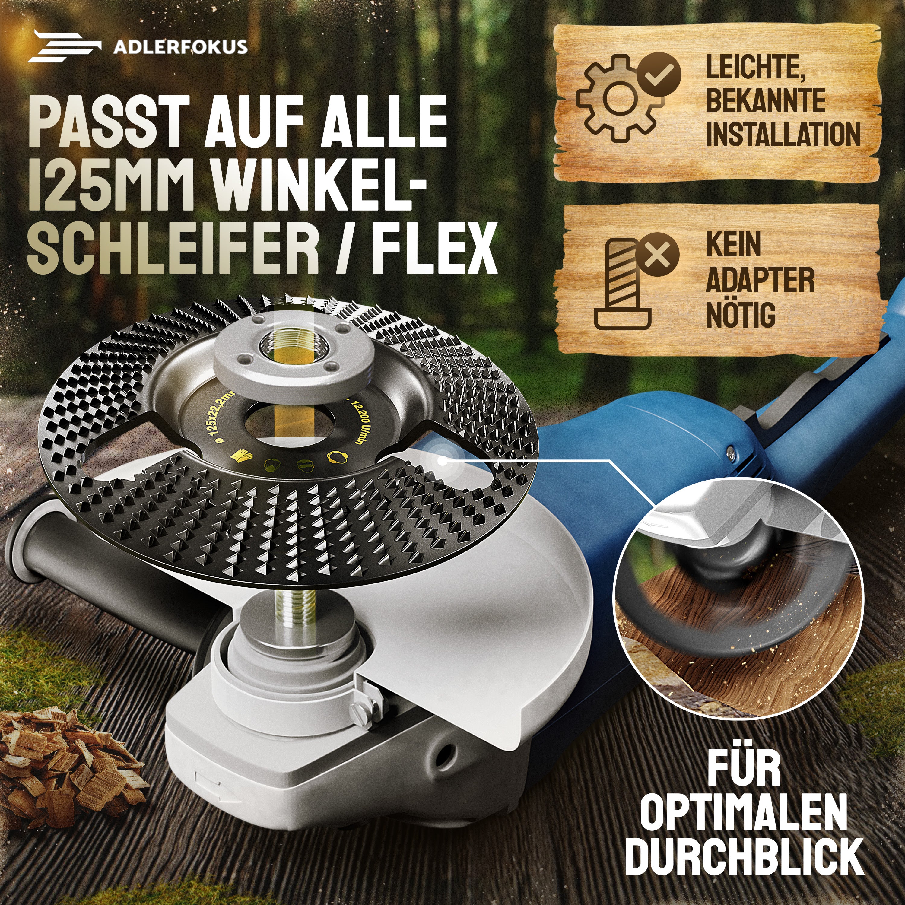 Holz Raspelscheibe für Winkelschleifer