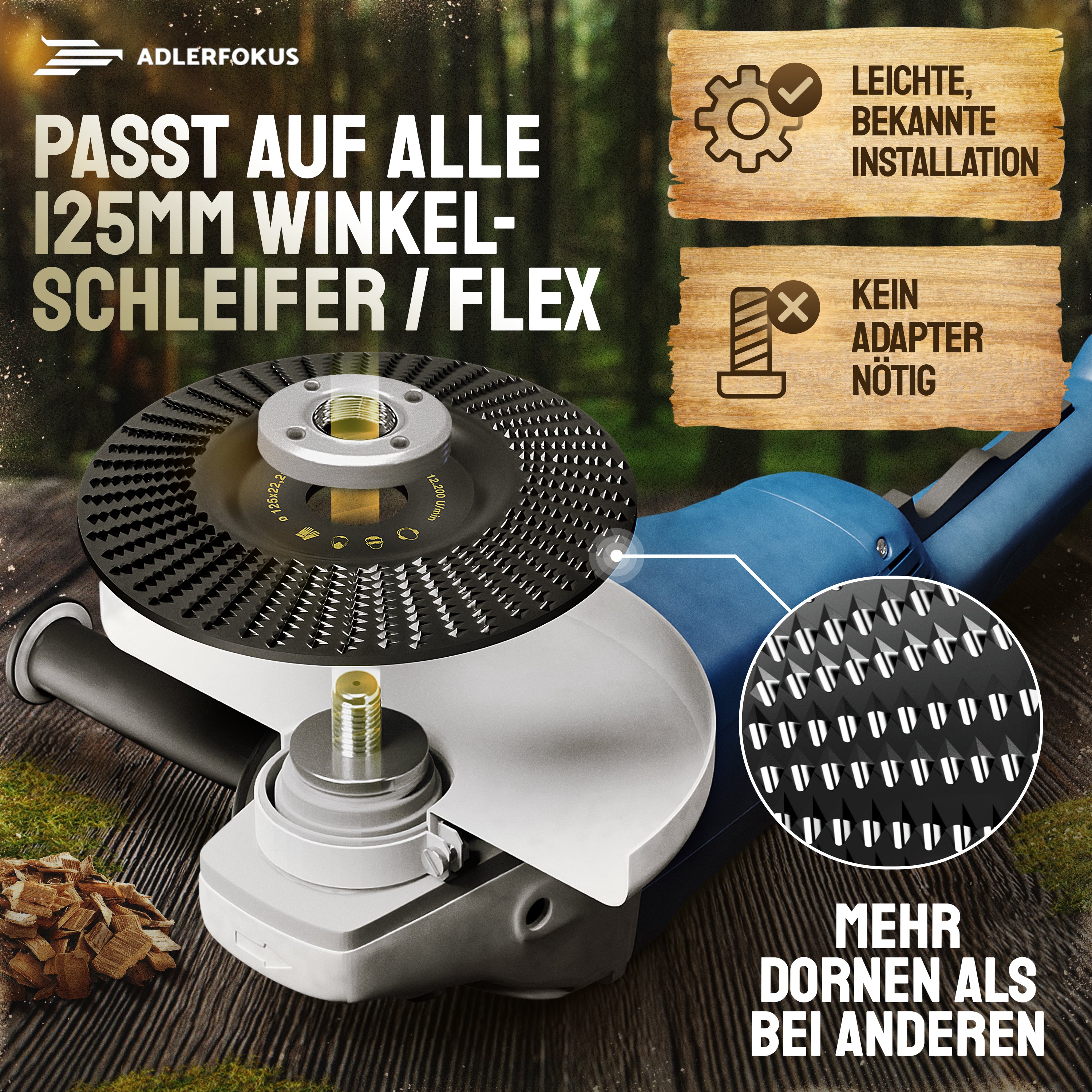 Holz Raspelscheibe für Winkelschleifer