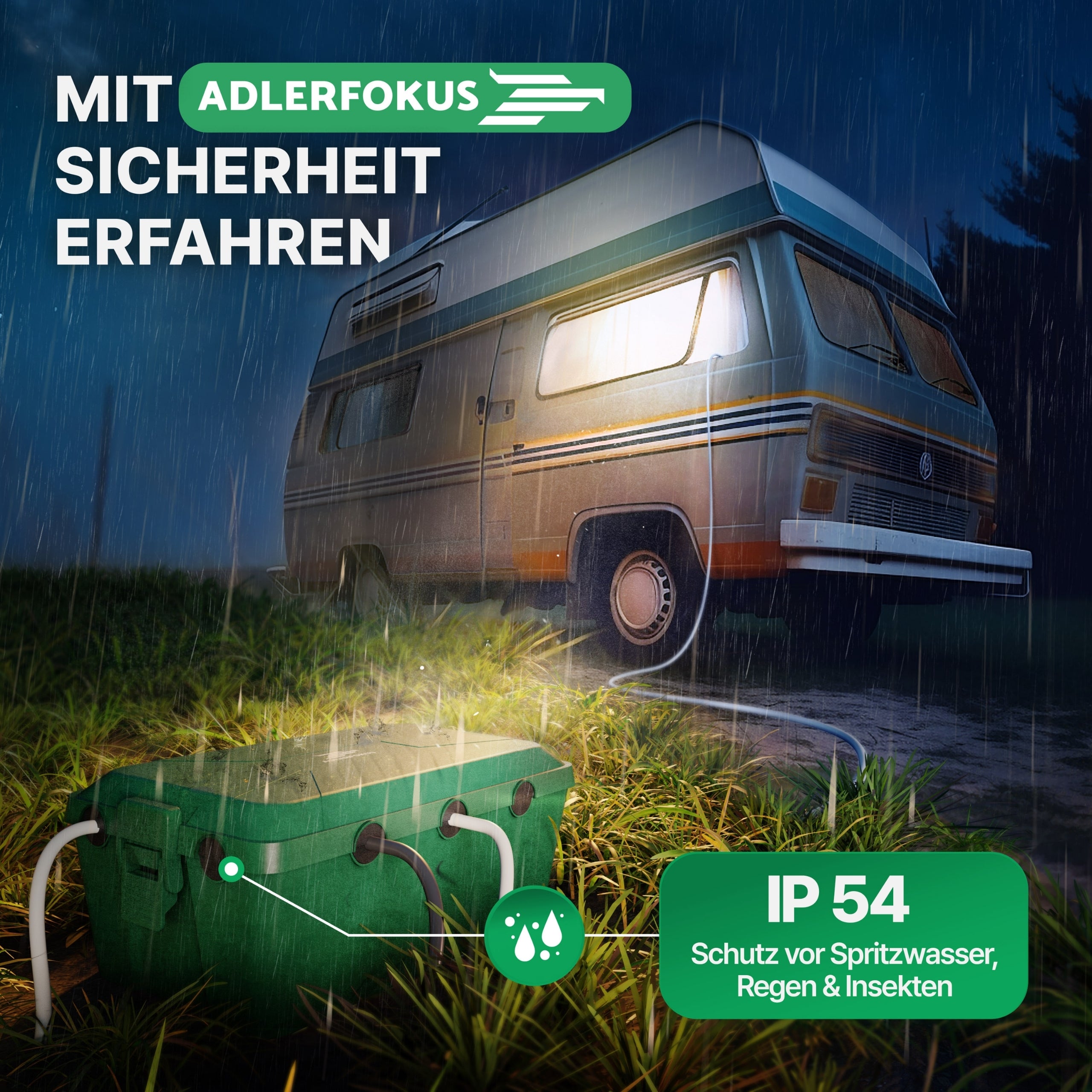 Wetterfeste Kabelbox (IP54) mit 7 Kabeleingängen