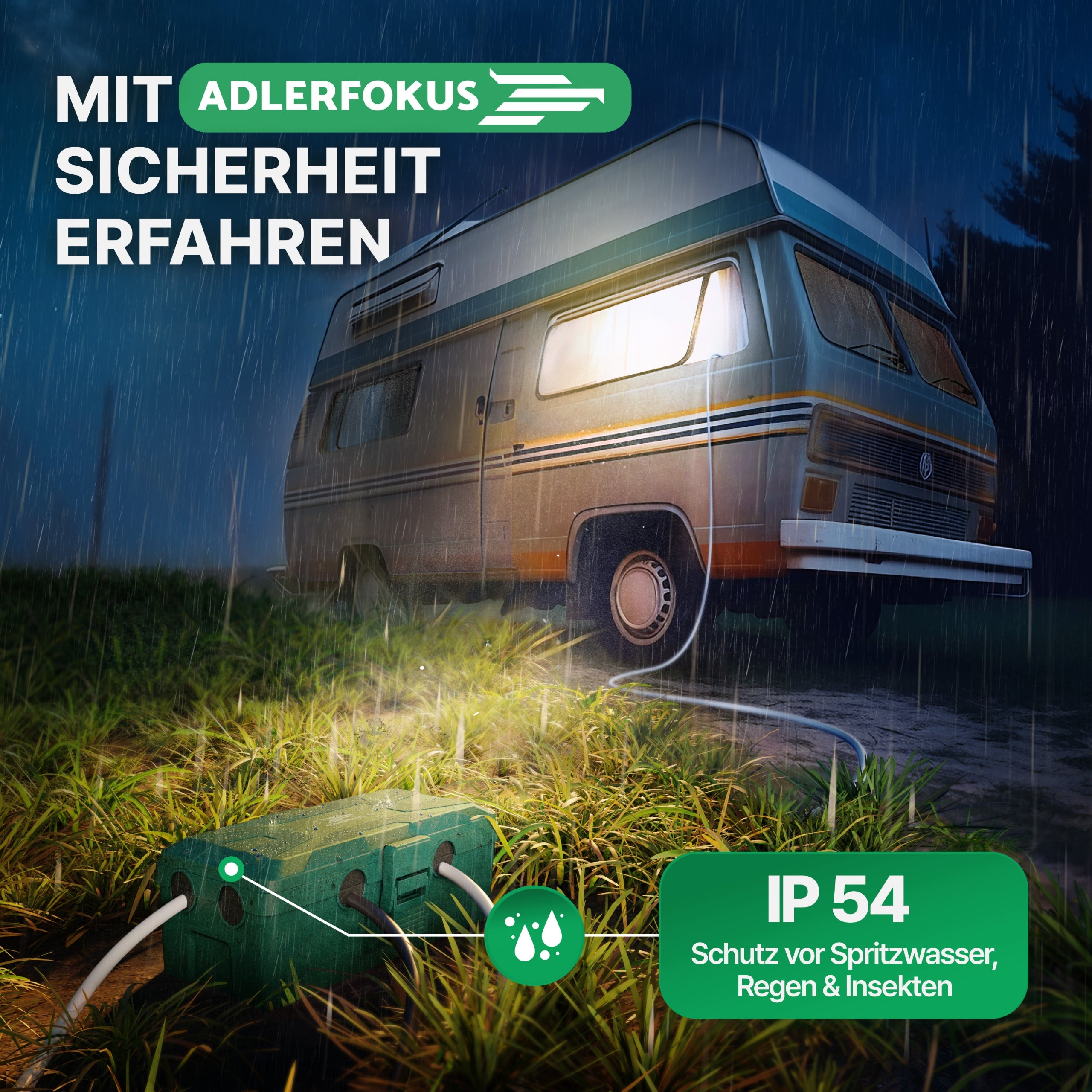 Wetterfeste Kabelbox (IP54) mit 6 Kabeleingängen