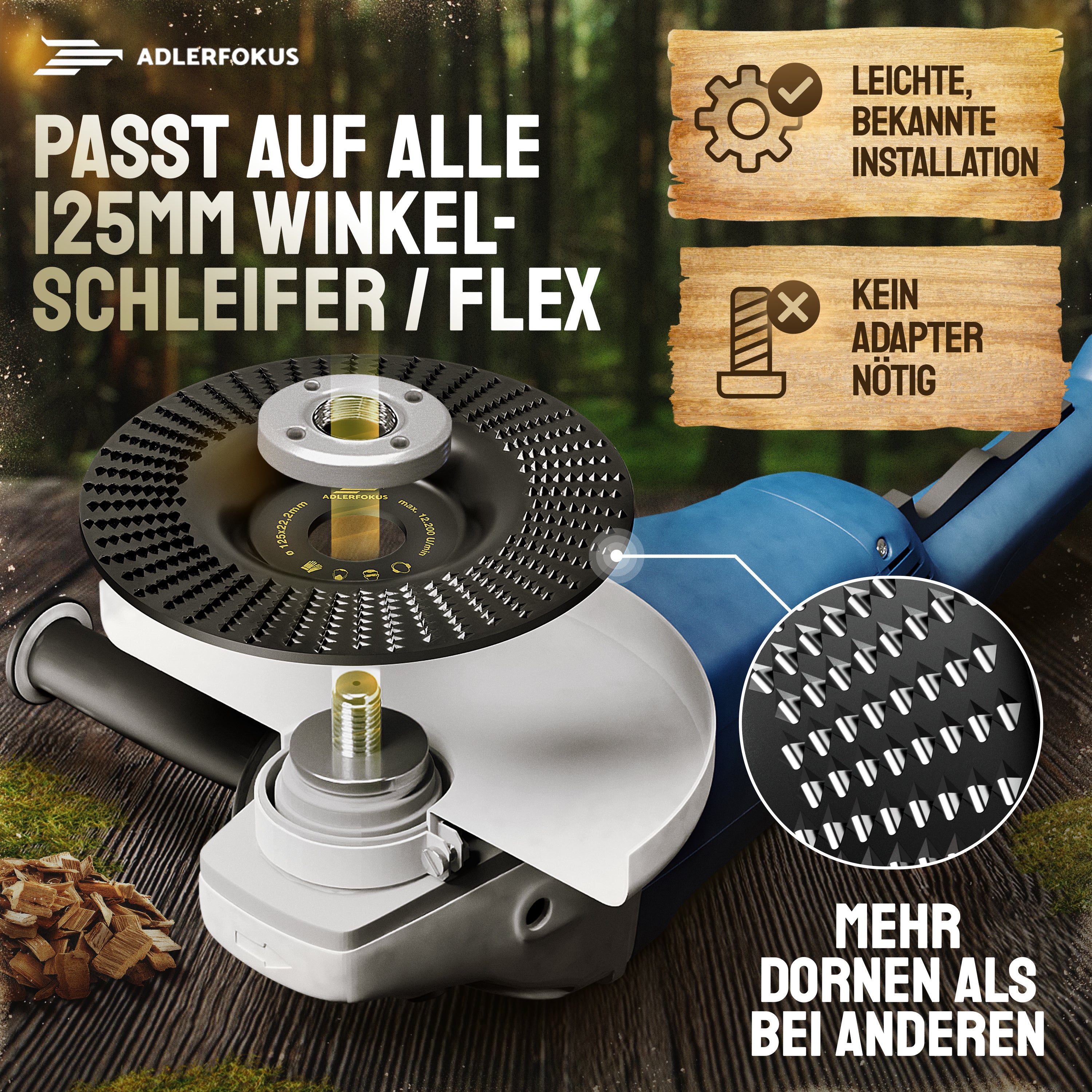 Holz Raspelscheibe für Winkelschleifer