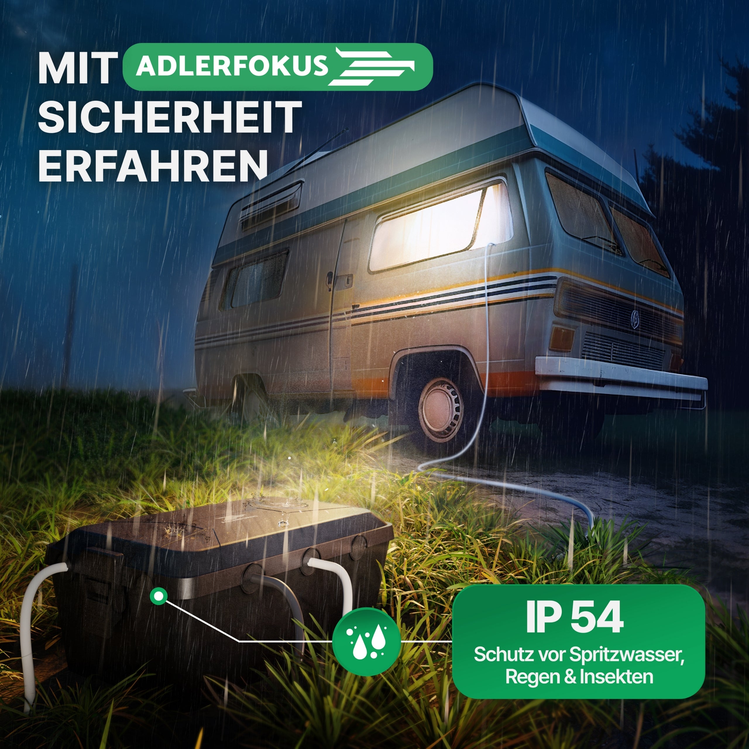 Wetterfeste Kabelbox (IP54) mit 7 Kabeleingängen