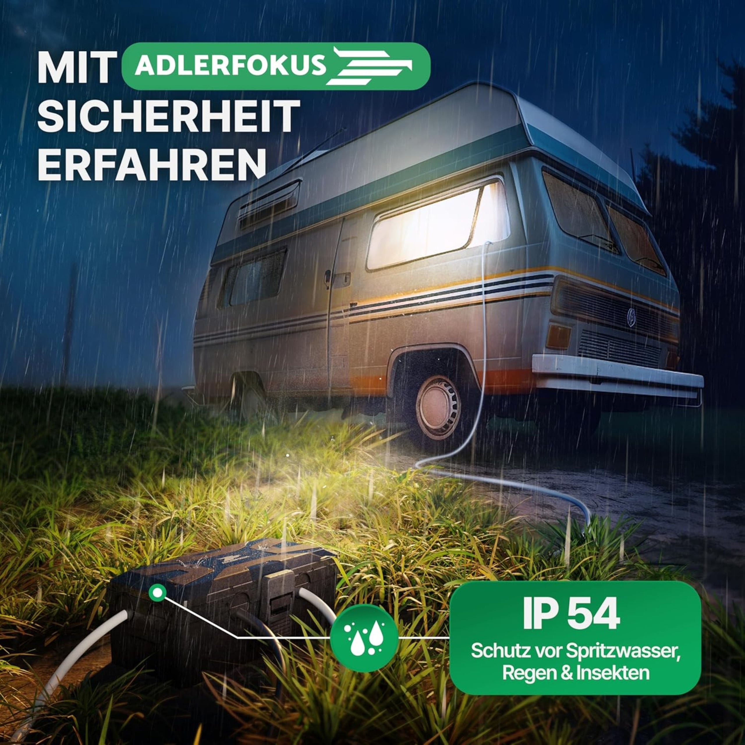 Wetterfeste Kabelbox (IP54) mit 6 Kabeleingängen
